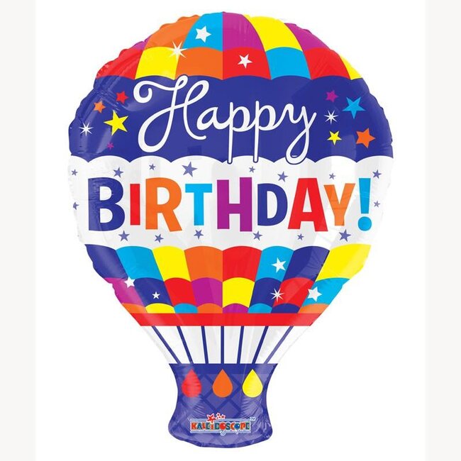Party! Ballon “Happy Birthday” | Kleur: Gemengde Kleuren | Diameter 45 centimeter | Per 10 ballonnen