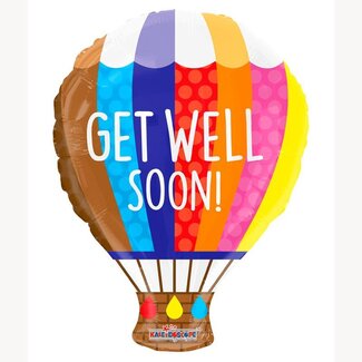 4A Party! Ballon “Get Well Soon” | Kleur: Gemengde Kleuren | Diameter 45 centimeter | Per 10 ballonnen