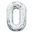 Party! Balloon Number 0 | Colour: Silver-coloured | Height 85 centimeter | Per balloon