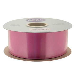 4A Ruban satiné poly | Couleur: Rose | Largeur 50 millimeter | Longueur 91 meter | Par rouleau