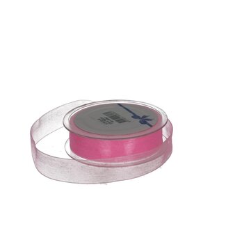 4A Organza Lint | Kleur: Roze | Breedte 25 millimeter | Lengte 50 meter | Per rol