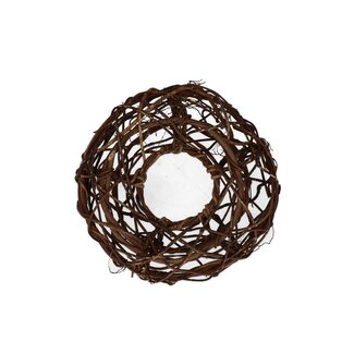 4A Braided Open Wreath | Colour: Dark brown | Diameter 24 centimetre | Per wreath