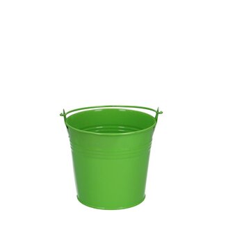 4A Petit seau en zinc Pot de fleur Pot pour plantes | Couleur: vert pomme | Diamètre 10 centimeter | Hauteur 9 centimeter | Par 10 petits seaux