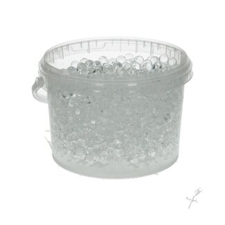 4A Decogel Perlen | Farbe: Transparent | Durchmesser 9 millimeter | Inhalt Topf 3 liter | Pro Topf