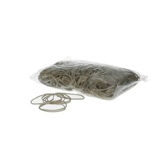 4A Rubber bands | Colour: Natural White | Diameter 60 millimeter | Thickness 3 millimeter | Weight 1 kilo | Per bag