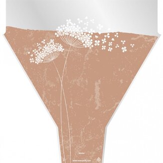 4A Hoezen Flower Wishes | Kleur: Zandkleurig | Lengte 50 centimeter | Breedte 35 centimeter | Hoogte 10 centimeter | Per 50 hoezen