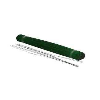 4A Painted flower wire blunt | Colour: Dark green | Diameter 0.7 millimeter | Length 40 centimeter | Weight 2.5 kilo | Per box