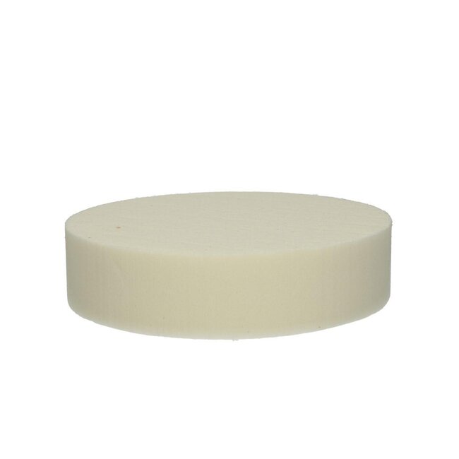 Oasis Mousse florale colorée Cake | Couleur: Ivoire | Diamètre 20 centimeter | Hauteur 5 centimeter | Par 2 cakes