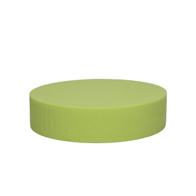 Oasis Gefärbter Steckschwamm Kuchen | Farbe: Zitronengelb | Durchmesser 20 centimeter | Höhe 5 centimeter | Pro 2 Kuchen