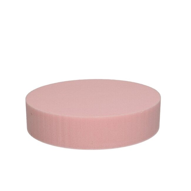 Oasis Mousse Florale Colorée Bloc | Couleur: Rose clair | Diamètre 20 centimeter | Hauteur 5 centimeter | Par 2 pièces