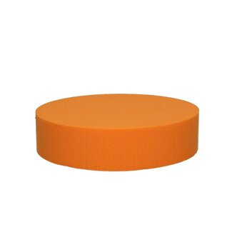4A Oasis Coloured Floral Foam Cake | Colour: Orange | Diameter 20 centimeter | Height 5 centimeter | Per 2 cakes