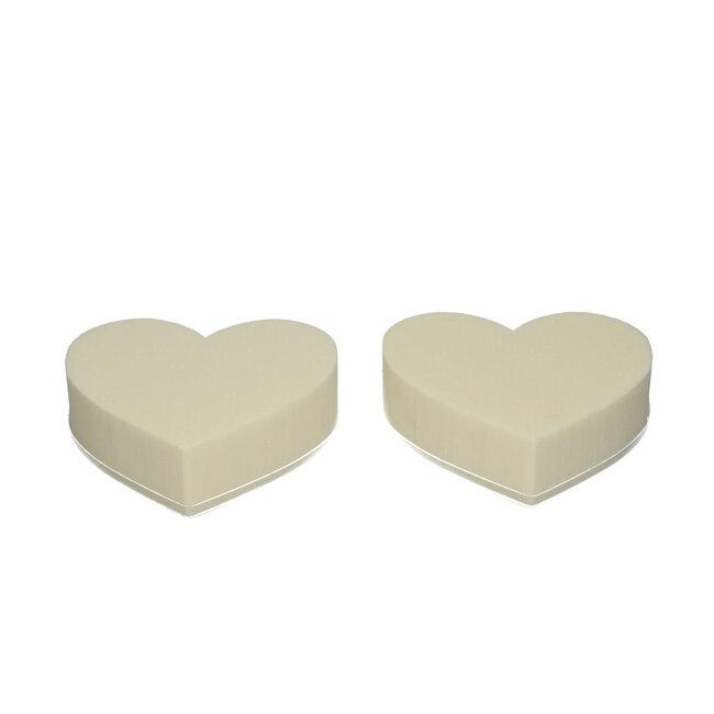 Oasis Mousse florale colorée Cœur | Couleur: Ivoire | Diamètre 18 centimètre | Par 2 cœurs