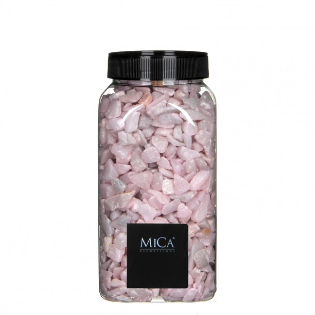 Gravel | Colour: Light pink | Diameter 10 - 15 millimetre | Bag contents 1 kilo | Per bag