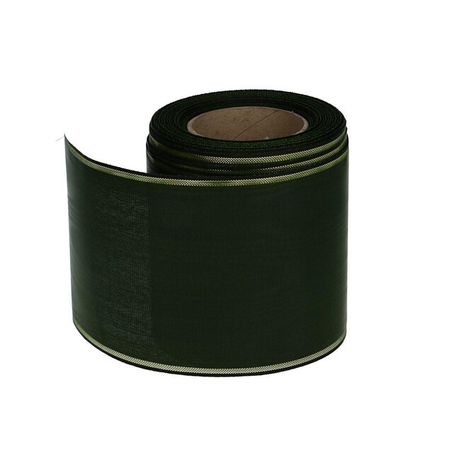 Moireband Lint | Kleur: Donkergroen | Breedte 100 millimeter | Lengte 25 meter | Per rol