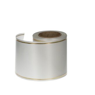 4A Satijn Maschinenband | Farbe: Naturweiß | Breite 100 Millimeter | Länge 25 Meter | Pro Rolle