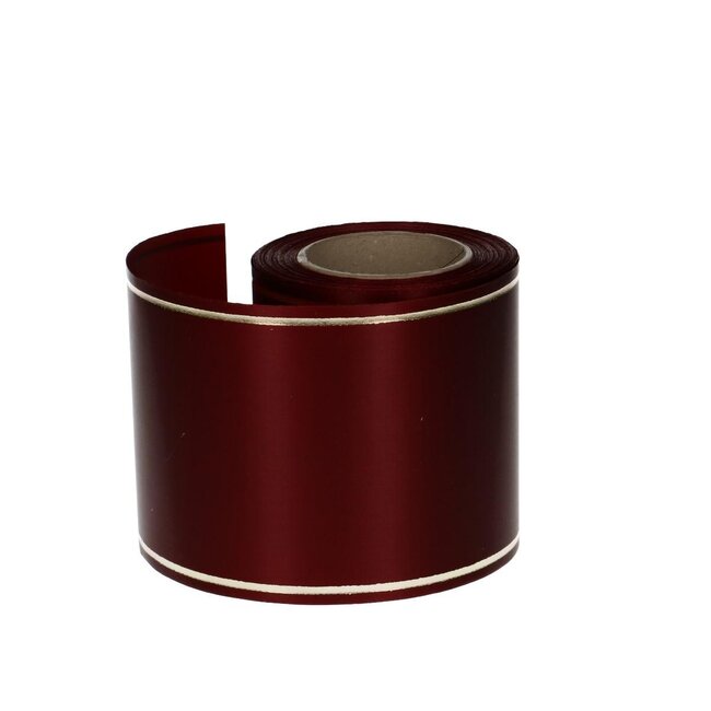 Satin Machine Ribbon | Colour: Bordeaux red | Width 100 millimetre | Length 25 metre | Per roll