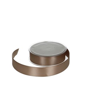 4A Satijnen Lint | Kleur: Zandkleurig | Breedte 25 millimeter | Lengte 25 meter | Per rol