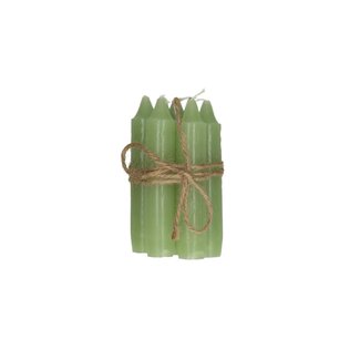 4A Lot de bougies | Couleur: Vert | Diamètre 11 centimètre | 7 bougies par lot | Par 6 lots