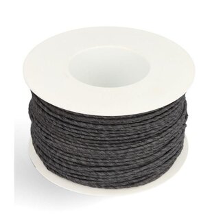 4A Papierdraht | Farbe: Schwarz | Durchmesser 2 millimeter | Länge 100 meter | Pro Rolle