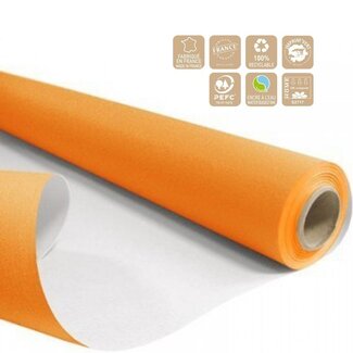 4A Papier op rol | Kleur: Oranje | Breedte 80 centimeter | Lengte 40 meter | 60 gram/m2 | Per rol