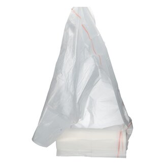 4A Müllsack | Farbe: Transparent | Breite 70 centimeter | Länge 200 centimeter | Inhalt 400 liter | Pro 10 Säcke auf Rolle | Pro Rolle