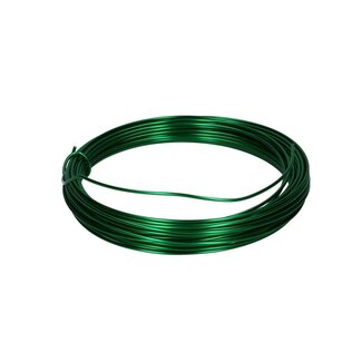 4A Aluminium Wire | Colour: Dark green | Diameter 2 millimetre | Length 12 metre | Weight 100 gram | Per roll