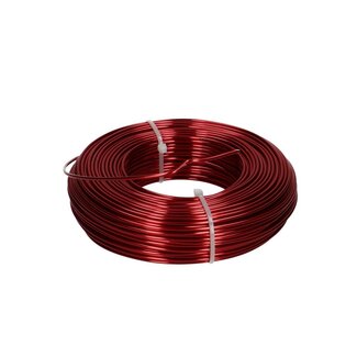 4A Fil en aluminium | Couleur: Rouge | Diamètre 2 millimètres | Longueur 60 mètres | Poids 500 grammes | Par rouleau