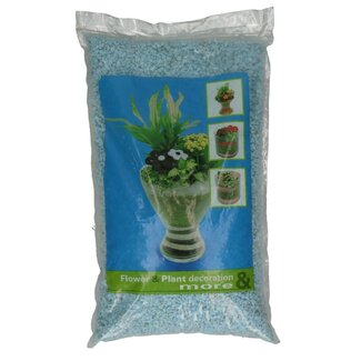 4A Gravier | Couleur: Bleu clair | Diamètre 2 - 3 millimeter | Contenu sac 5 kilo | Par sac