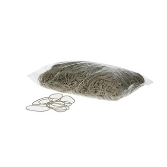 4A Gummibänder | Farbe: Naturweiß | Durchmesser 80 millimeter | Dicke 1.5 millimeter | Gewicht 1 kilo | Pro Tasche