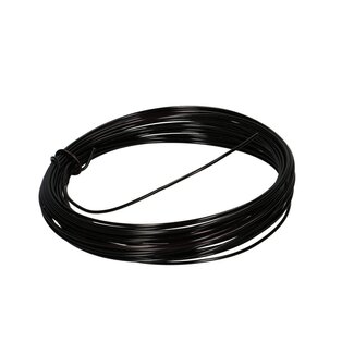4A Aluminium Draht | Farbe: Schwarz | Durchmesser 2 millimeter | Länge 12 meter | Gewicht 100 gram | Pro Rolle