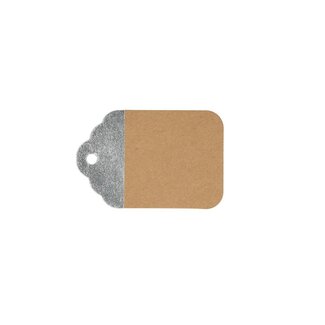 4A Label-Kärtchen “Classy“ | Farbe: silberfarben | Breite 8.5 centimeter | Höhe 5.5 centimeter | Pro 50 Etiketten