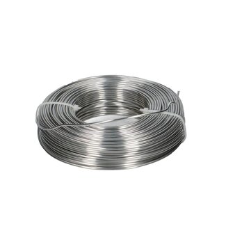 4A Aluminium Draad | Kleur: Zilverkleurig | Diameter 2 millimeter | Lengte 60 meter | Gewicht 500 gram | Per rol