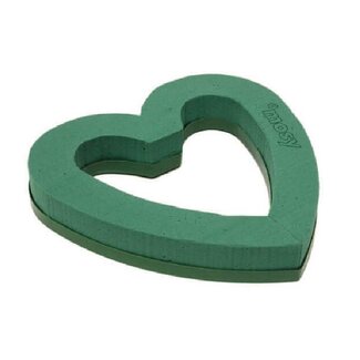 4A Floral foam Basic Heart Open | Colour: Green | Diameter 50 centimeter | Per heart