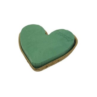 4A Floral foam Base Heart Biodur | Colour: Teal | Diameter 20 centimetre | Per 4 hearts