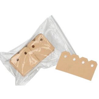4A Carte étiquette de prix | Couleur: Marron | Largeur 2.5 centimeter | Hauteur 5 centimeter | Par 250 étiquettes