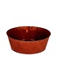 Zinc Trough Flowerpot Plant pot “Evan” | Colour: Brown | Diameter 25 centimeter | Height 7.5 centimeter | Per 10 pots