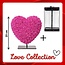 Hart van Foam Rozen | Kleur: Roze | Hoogte 25 centimeter | inclusief standaard | Per hart