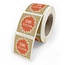 Sticker Label with text “Bonne Dégustation” | Colour: Red | Width 40 millimetre | Height 35 millimetre | Per 500 stickers