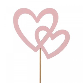 4A Hart Bijsteker “My Love” | Kleur: Roze | Diameter 7.5 centimeter | Lengte bijsteker ± 10 centimeter | Per 25 bijstekers