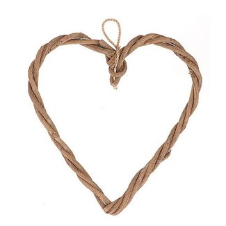 4A Pendentif Cœur en Bois Décoration | Couleur: Brun clair | Longueur 35 centimeter | Largeur 35 centimeter | Épaisseur 3 centimeter | Par 8 cœurs
