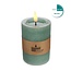 Stump Candle Ribbed LED | Colour: Petrol Blue | Diameter 7 centimeter | Height 10 centimeter | Excluding AAA batteries | Per 6 candles