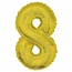 Party! Balloon Number 8 | Colour: Gold-coloured | Height 85 centimeter | Per balloon