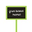 Ardoise sur tige “Gros bisous Mamie” | Couleur: Vert | Hauteur 5.5 centimètre | Largeur 3.5 centimètre | Longueur ± 15 centimètre | Par 25 piques