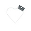Metalen Hart Draad Frame | Kleur: Natuurlijk Wit | Diameter 25 centimeter | Per 10 harten