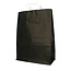 Papieren Cadeautassen | Kleur: Zwart | Lengte 32 centimeter | Breedte 15 centimeter | Hoogte 43 centimeter | Per 50 tassen