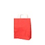 Papieren Cadeautassen | Kleur: Rood | Lengte 22 centimeter | Breedte 11 centimeter | Hoogte 28 centimeter | Per 50 tassen