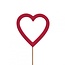 Heart stem pick “Nayelli” | Colour: Red | Diameter 7 centimeter | Length stem pick ± 50 centimeter | Per 25 stem picks