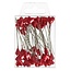Shiny Pins with Heart Heads | Colour: Red | Diameter 10 millimetre | Contents 40 pins | Per box