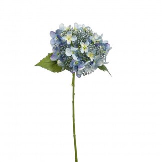 4A Hortensia Kunstbloem | Kleur: Blauw | Hydrangea Kunstbloemen | Lengte ± 50 centimeter | Per 4 kunstbloemen