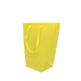 4A Tassen Kadotas | Kleur: Geel | Breedte 24 - 11 centimeter | Hoogte 26 centimeter | Per 10 tassen